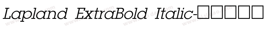 Lapland ExtraBold Italic字体转换
